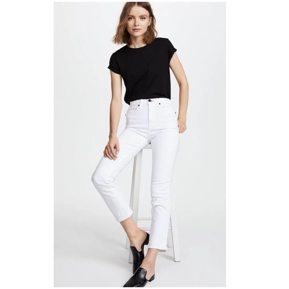 Rag and Bone Cigarette Jeans Size 29 White High Rise Straight Leg
